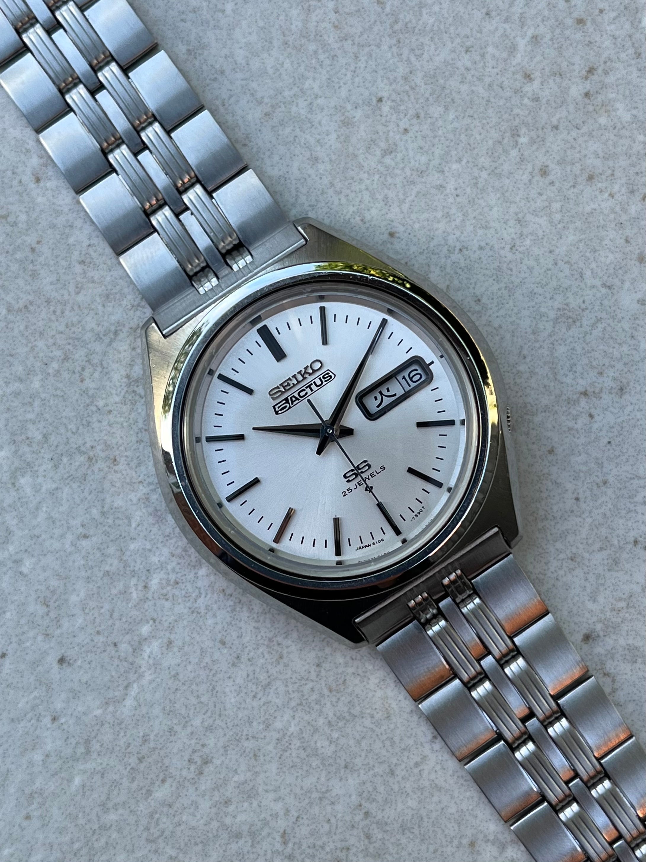 Seiko 5 actus best sale ss 25 jewels 6106