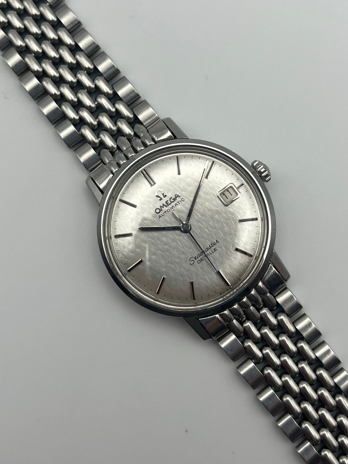 Omega Seamaster DeVille Automatic Fish Scale Dial - Original Beads of Rice Bracelet -  166.020