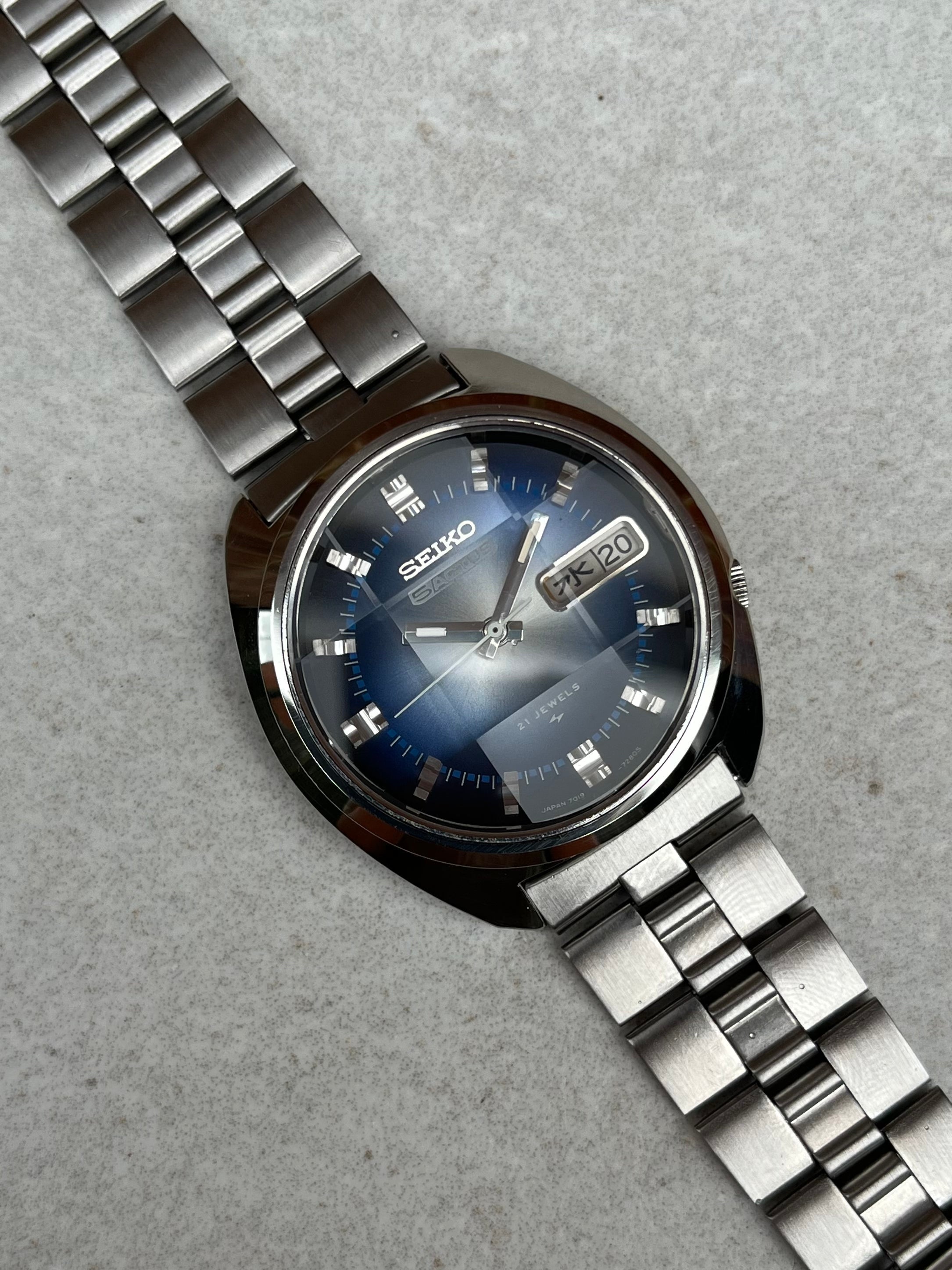 Seiko 5 Actus Automatic Faceted Crystal 7019 7210