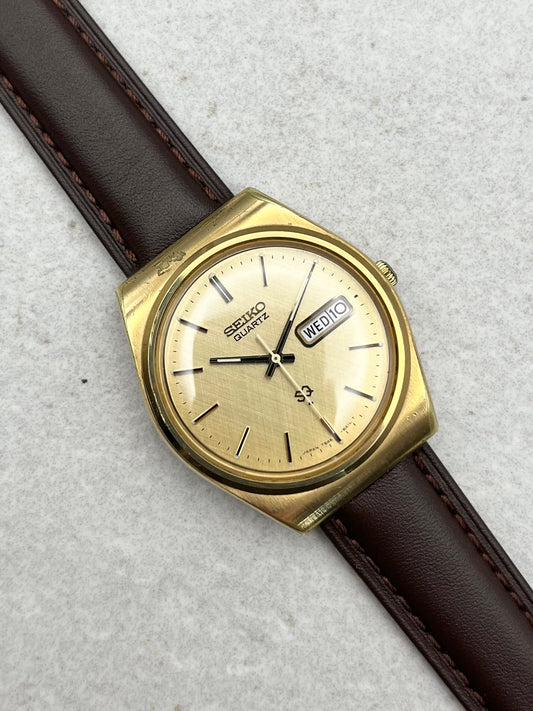 Seiko SQ Quartz Rare Linen Dial 7546-8200