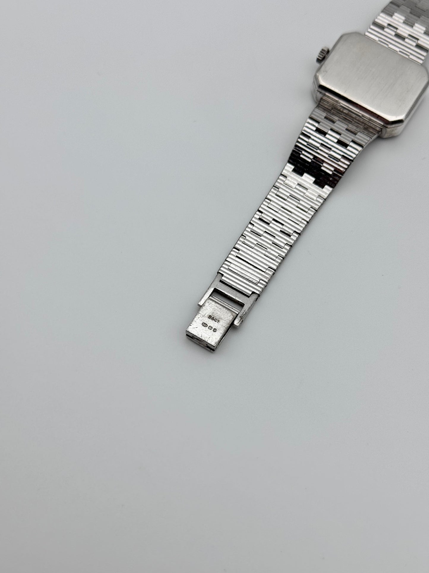 Longines Manual Wind Solid 925 Silver - Original bark finish bracelet - Ladies