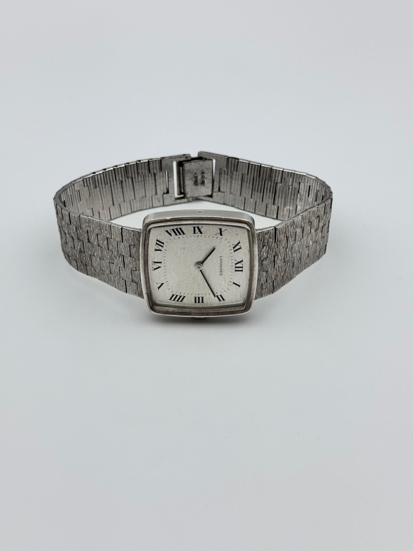 Longines Manual Wind Solid 925 Silver - Original bark finish bracelet