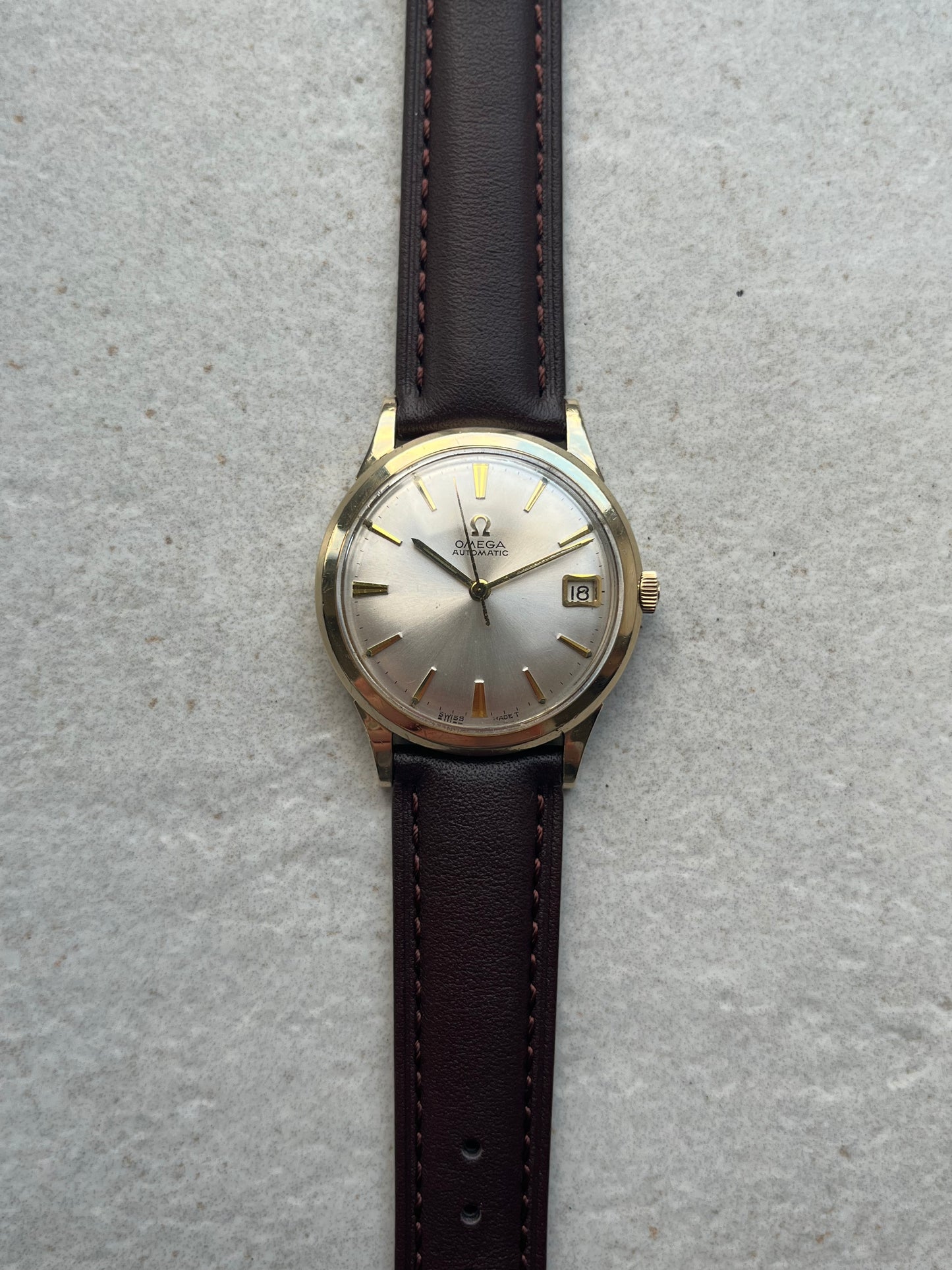 Omega Automatic Date 10ct Solid Gold