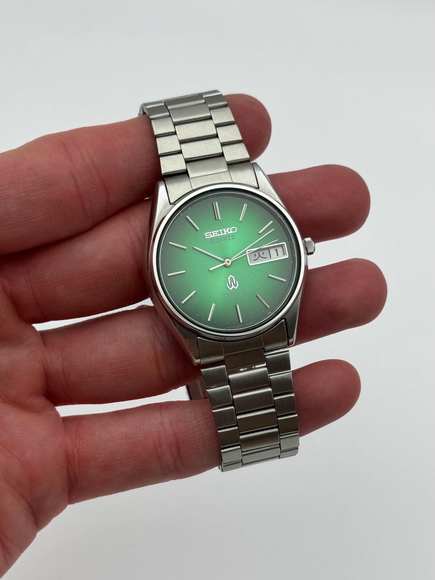 Seiko Type II Quartz JDM - 8222-6030 - Rare Green Dial