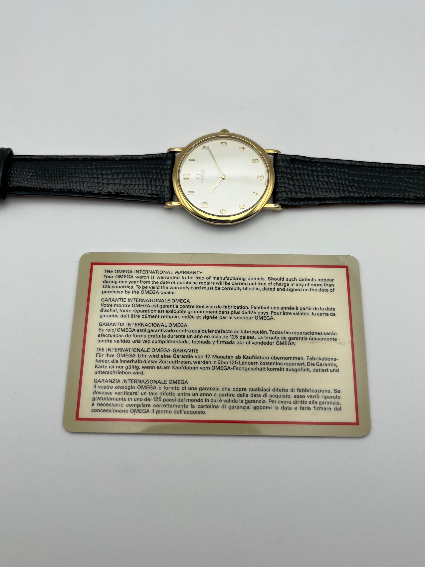 Omega De Ville Quartz 195.0075.2 - Original Omega Warranty Card