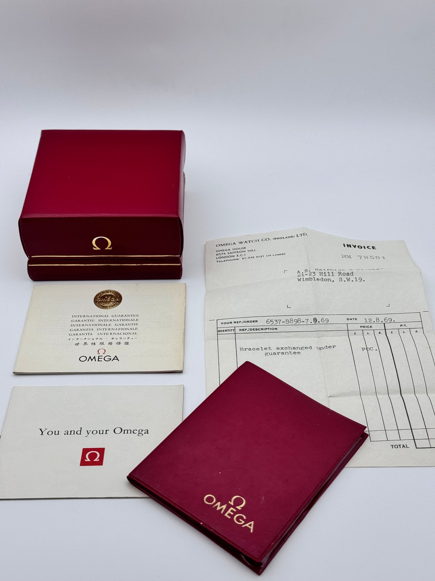 Omega Geneve Manual Wind 131.019 - Complete Set! - Box, Wallet, Papers