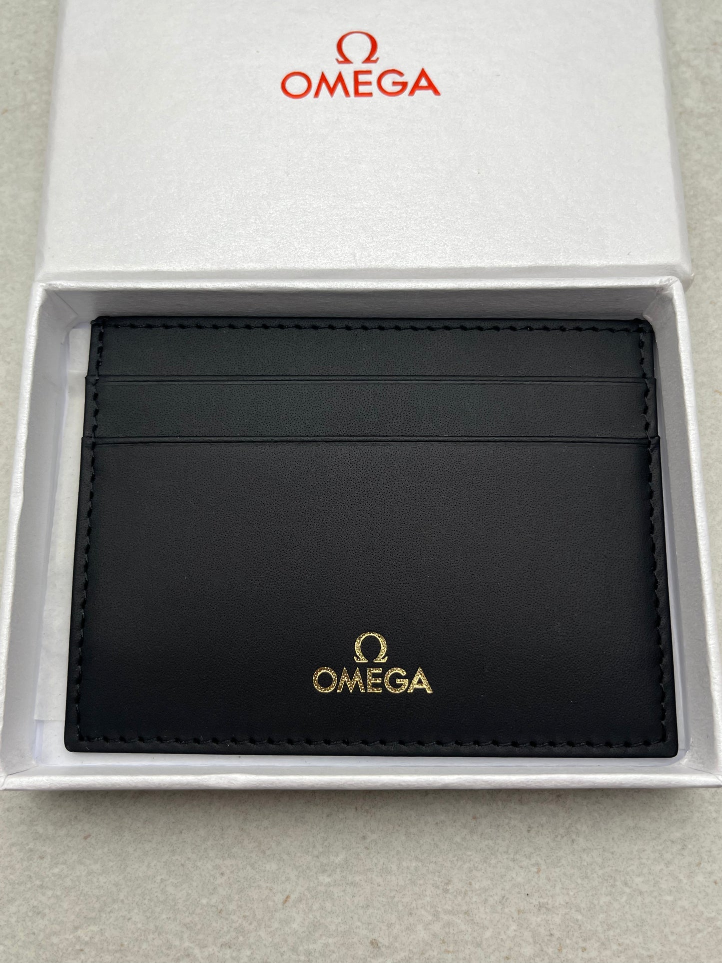 Omega Card Holder Boxed Black