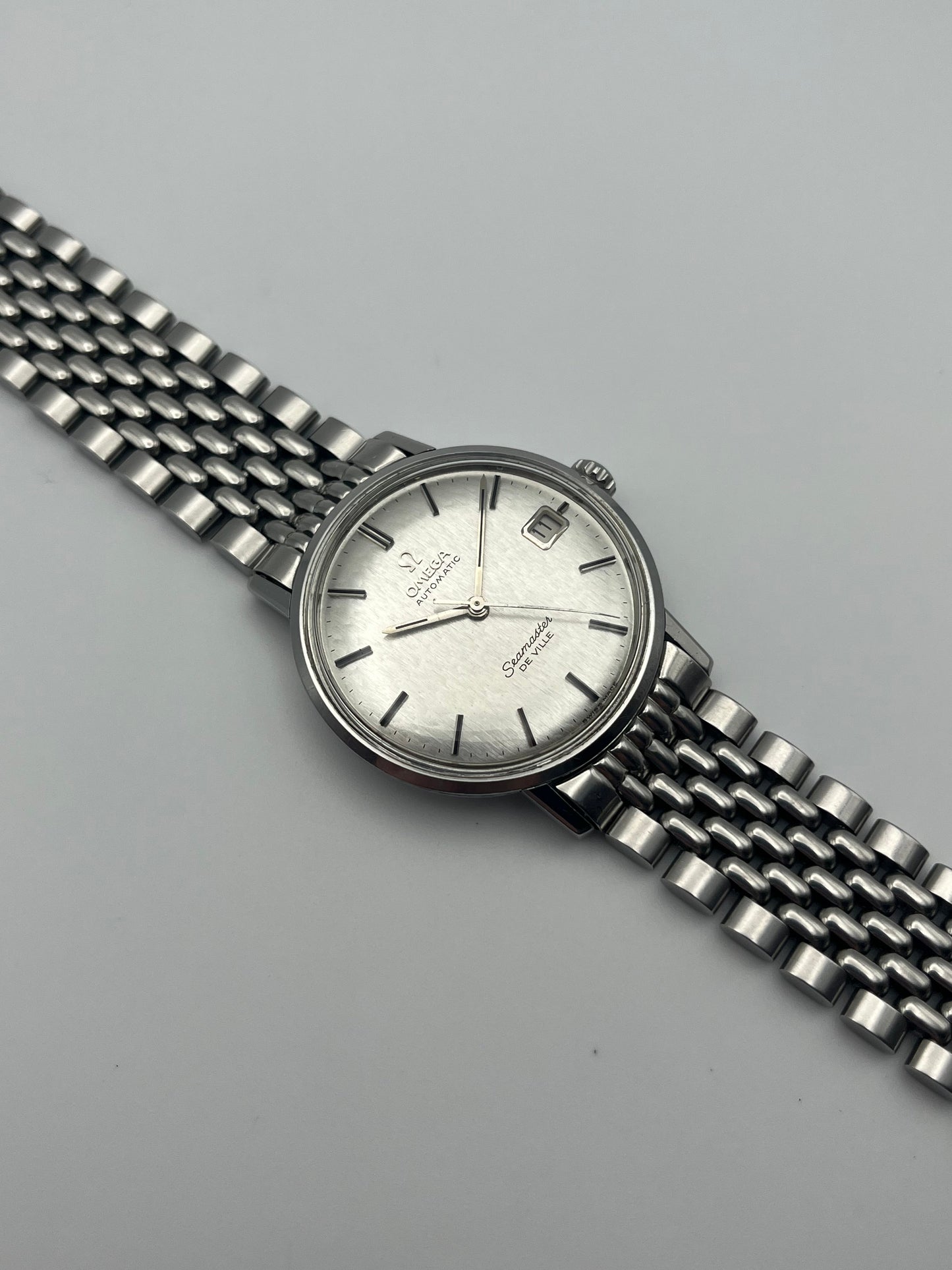 Omega Seamaster DeVille Automatic Fish Scale Dial - Original Beads of Rice Bracelet -  166.020