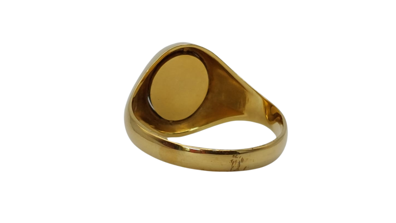 9ct Gold and Enamel Masonic Swivel Ring