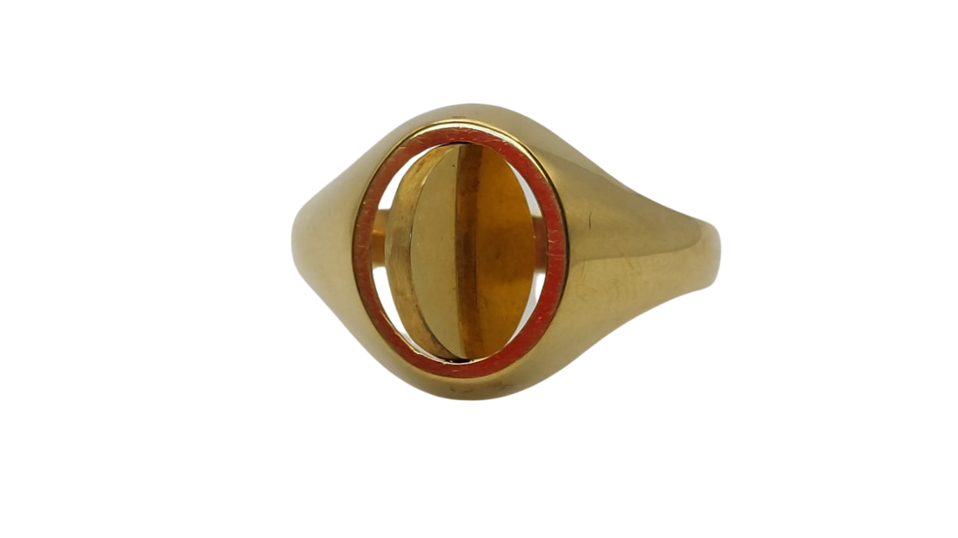 9ct Gold and Enamel Masonic Swivel Ring