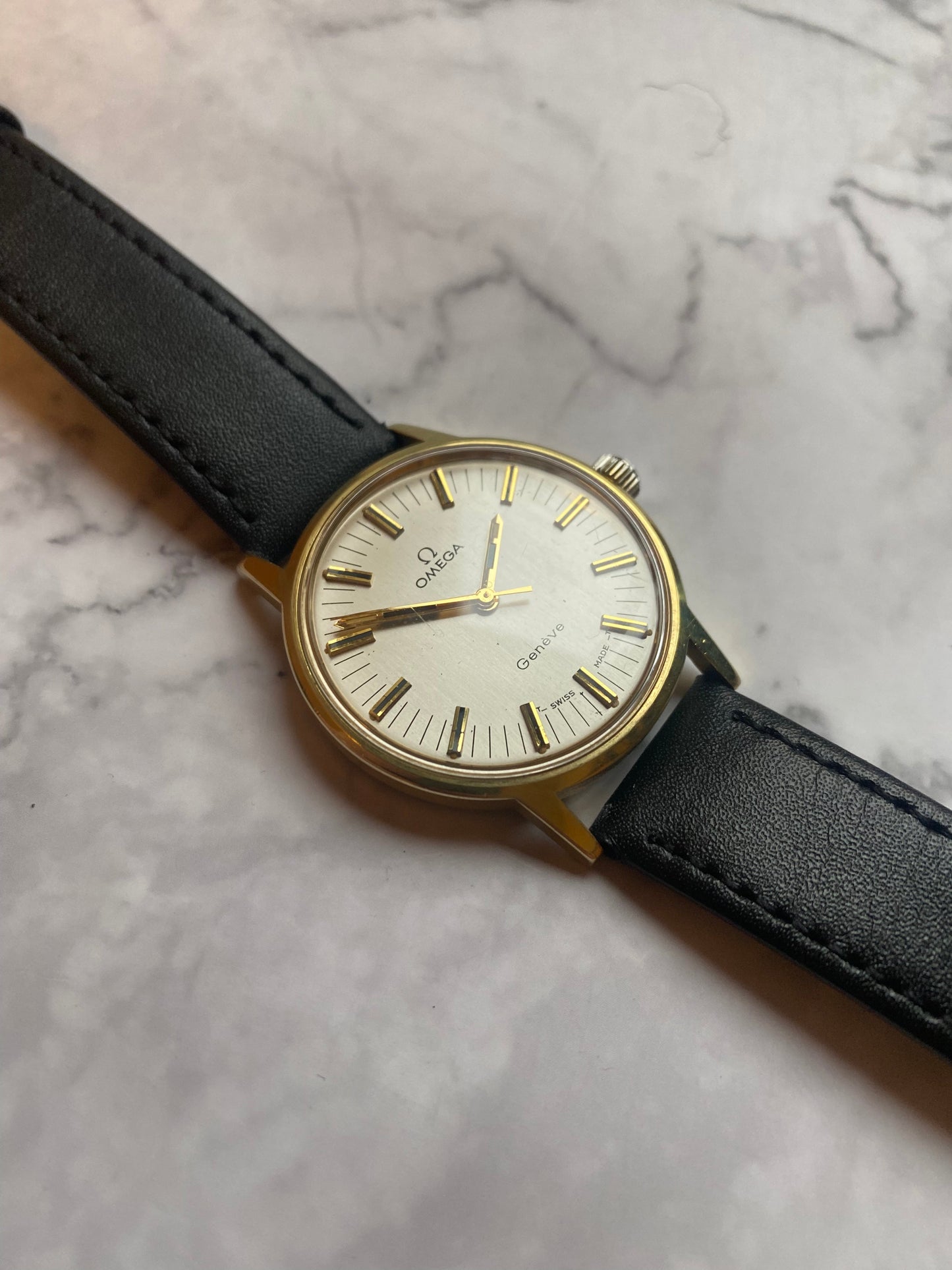 Omega Geneve Rare Track Dial Manual Wind