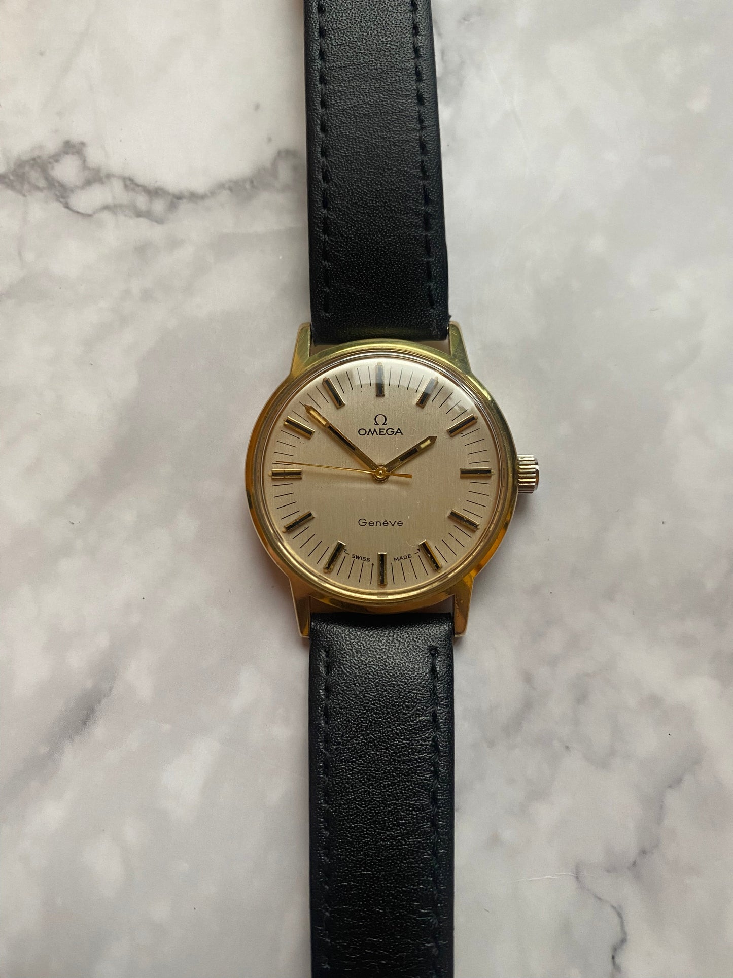 Omega Geneve Rare Track Dial Manual Wind