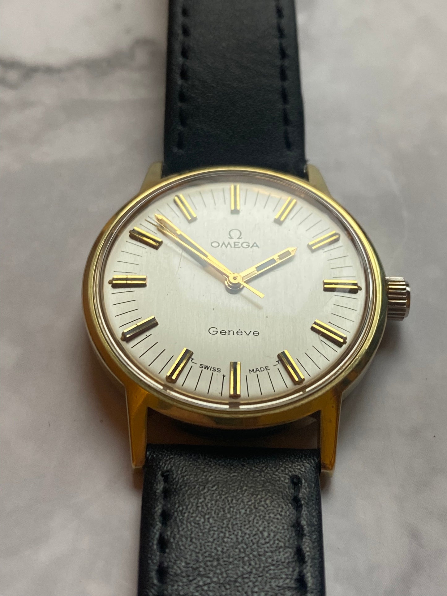 Omega Geneve Rare Track Dial Manual Wind