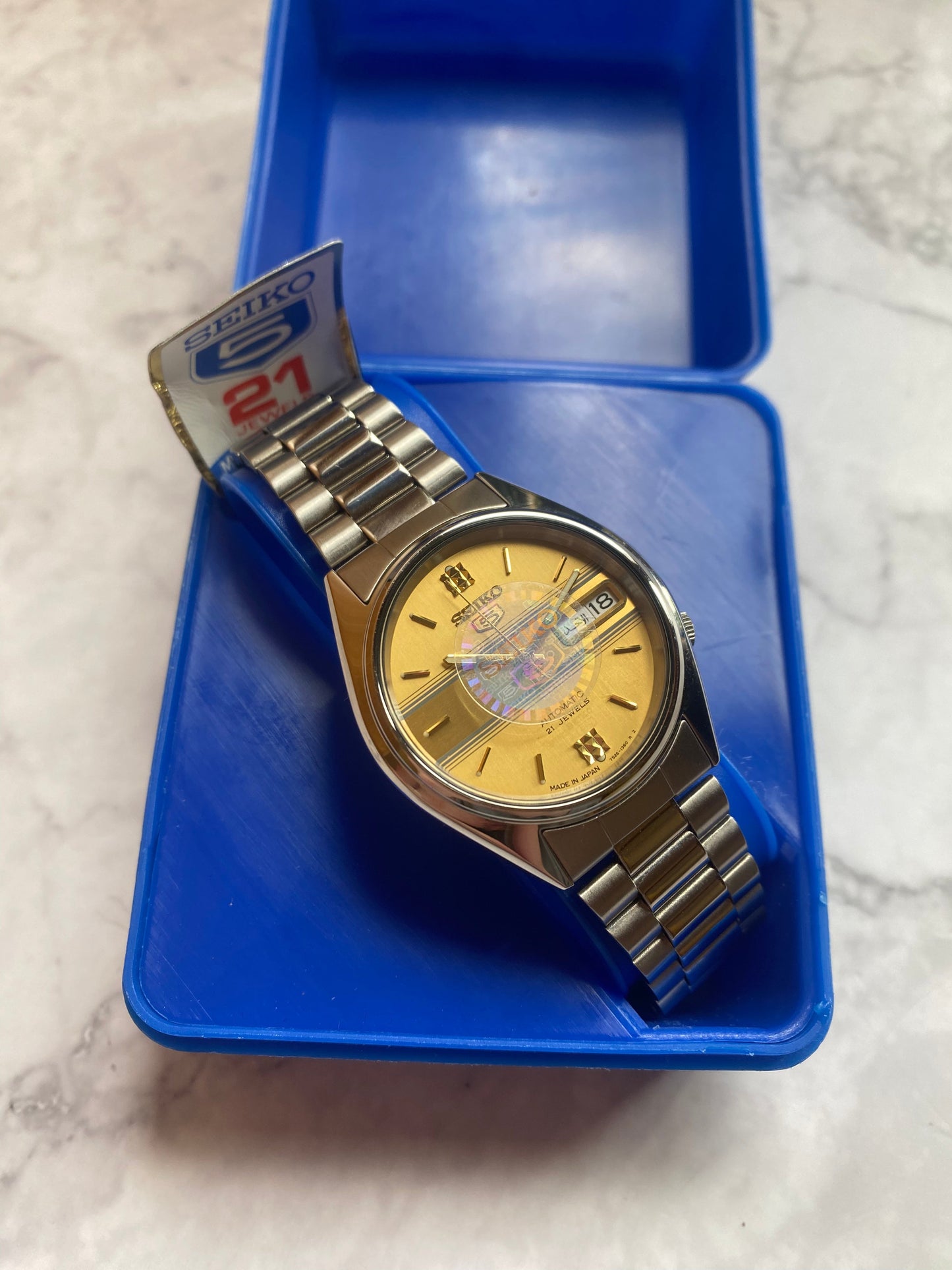 Seiko 5 Automatic Arabic Day-Date NOS