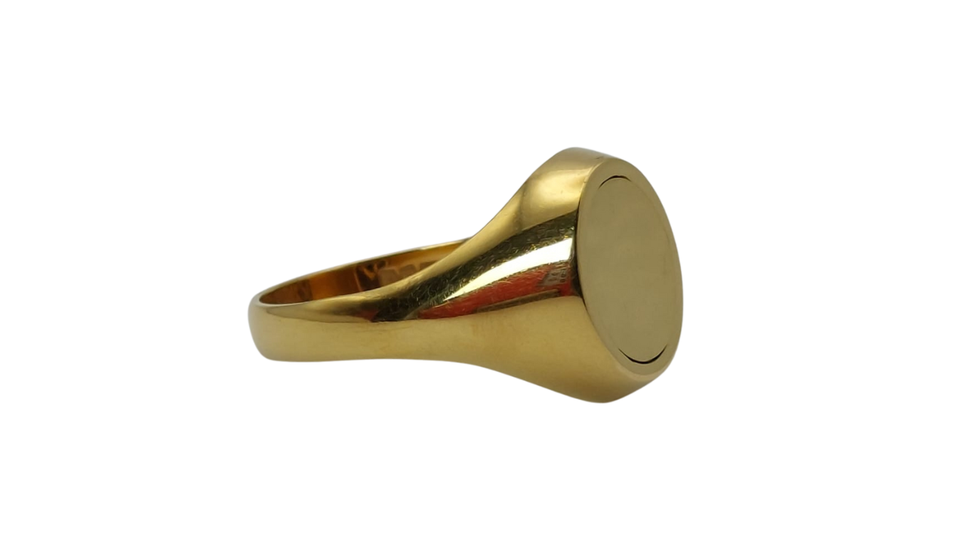 9ct Gold and Enamel Masonic Swivel Ring