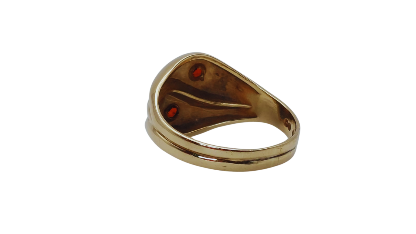 9ct Gold Double Snakehead Ring