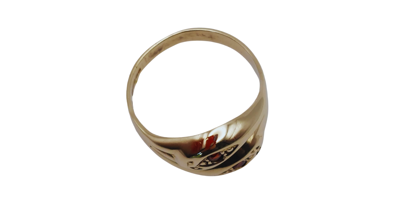 9ct Gold Double Snakehead Ring