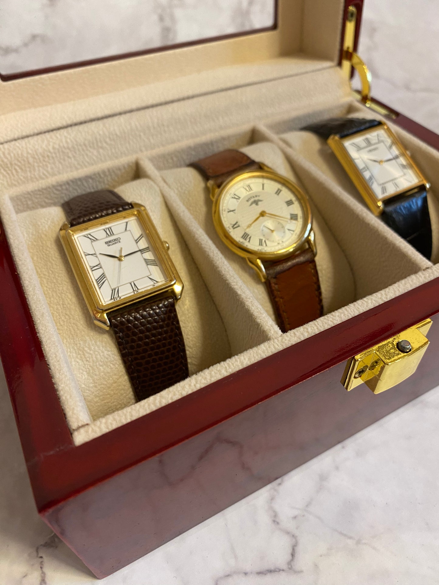 Wooden Watch Display Case - Up to 3 watches