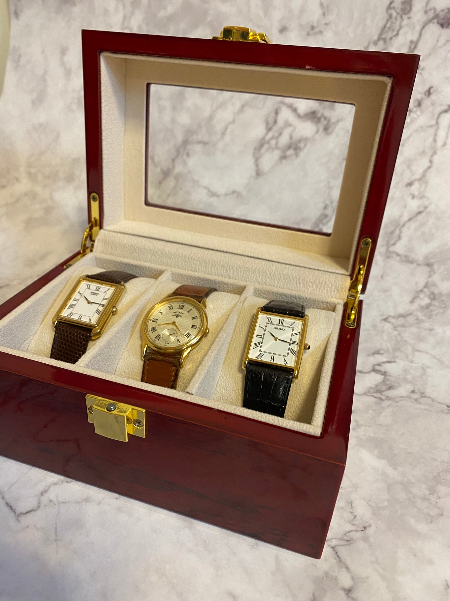 Wooden Watch Display Case - Up to 3 watches