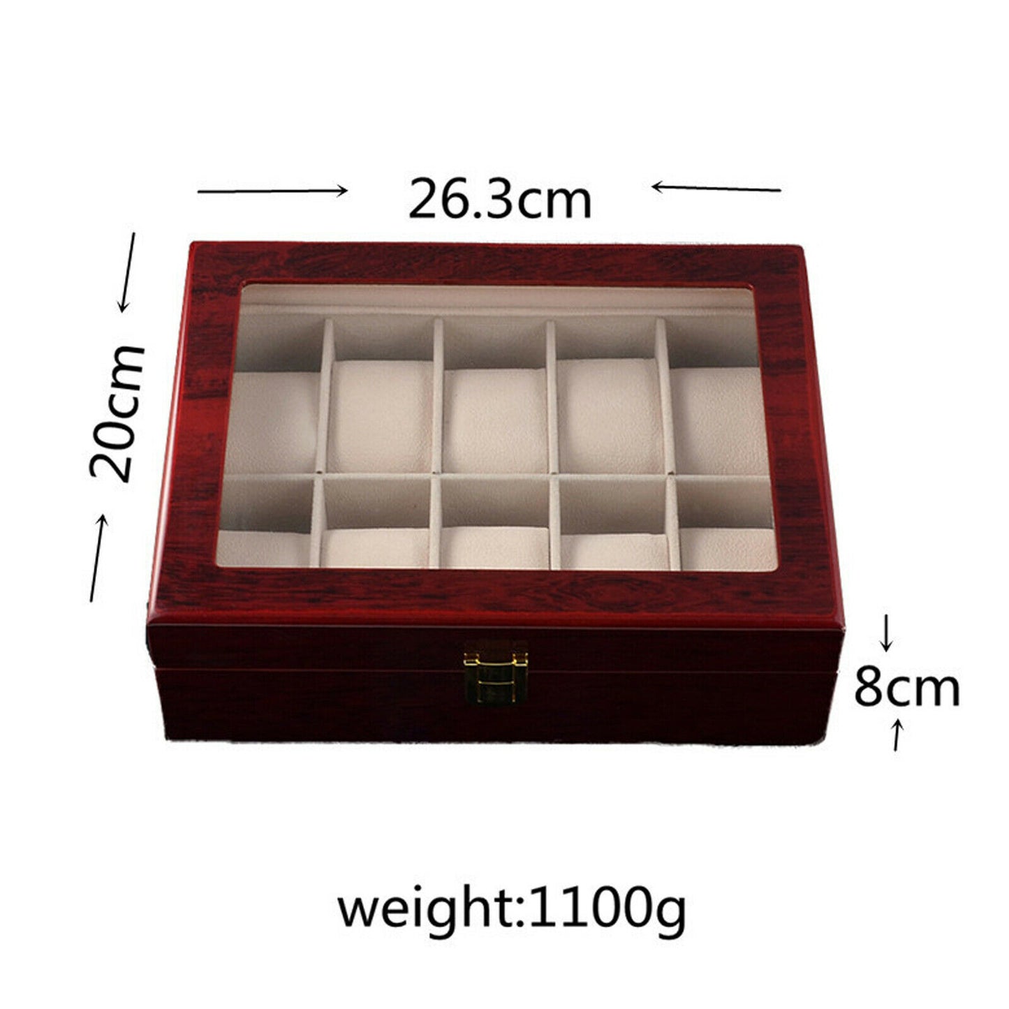 Wooden Watch Display Case - Up to 10 watches